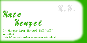 mate wenzel business card